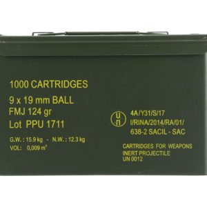 PPU Mil-Spec 9mm Luger 115 Grain Full Metal Jacket (FMJ) 1000 Rounds