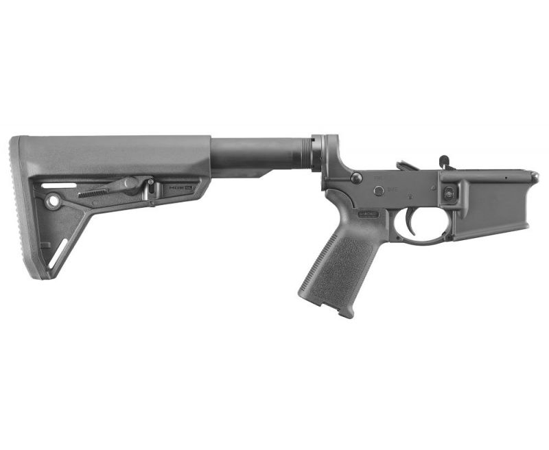 Ruger AR Lower Elite Stock Black With Magupul MOE Stock With Ruger Elite 452 AR Trigger and Mil Spec Buffer Tube 8516 736676085163.jpg 2